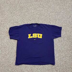 Nike Purple T-Shirt with Yellow LSU Logo